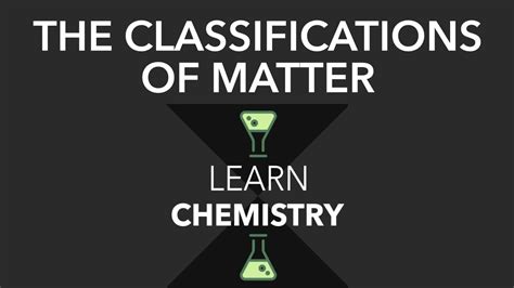 But in contrast to a gas mixture, the state of matter of a solution is. Classifications of Matter | Learn Chemistry - YouTube