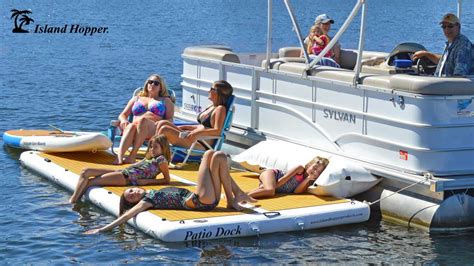 Browse our swim platforms and swimming docks. Island Hopper® Patio Dock 15' Floating Platform