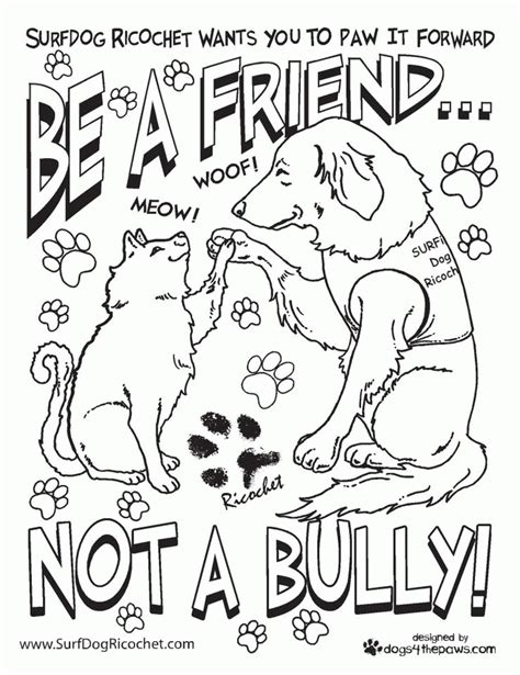 If you can be anything, be kind + a coloring page version as well! Anti Bullying Coloring Pages - Coloring Home