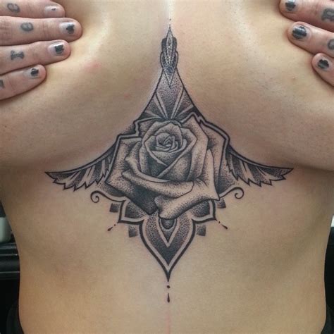 In this race to get under the needle, sternum tattoos have taken a. Pointillism Rose Sternum Tattoo by joshing88 on DeviantArt