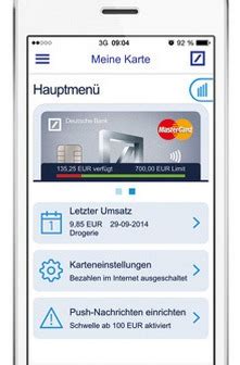 Die deutsche bank bietet ihren karteninhabern dafür zwei verfahren an: Sicherheits App „Meine Karte" für MasterCard | cardscout