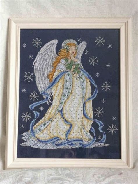 Cross stitch patterns, books, charts joan elliott and drg publishing have come out with a 48 page book of fairy designs there are 5 large designs and 4 smaller find joan elliott and stitching angel from a vast selection of cross stitch. Wings of Heaven - Joan Elliott - I love the navy blue ...