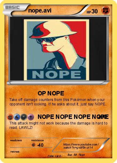 Design your everyday with nope cards you'll love to send to friends and family. Pokémon nope avi 7 7 - OP NOPE - My Pokemon Card