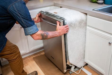 .cupboard door from the dishwasher door and possibly add a few washers to the screws which hold the two together (in between the dishwasher door. How to Remove a Dishwasher | HGTV