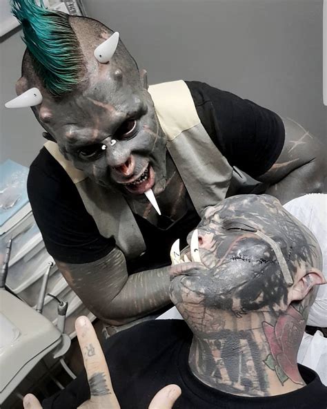 Is body modification body positive? Real-Life Orc: Brazilian Tattoo Artist Has Giant Tusks ...