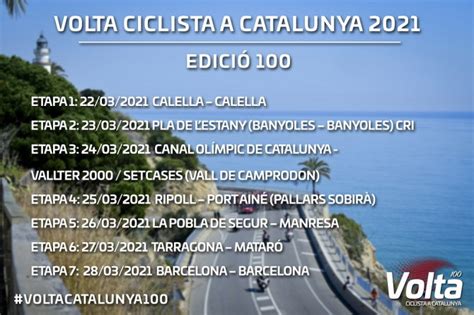 Conheça o calendário das etapas aqui. La Volta a Catalunya mantiene su recorrido para la centésima edición