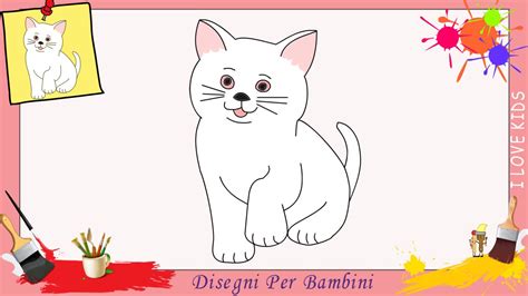 Geometrici e sobri o addolciti con fiori e decorazioni a ricciolo: Gatto disegno per bambini, SHIKAKUTORU.INFO