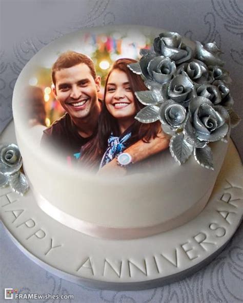 36,000+ vectors, stock photos & psd files. Happy Anniversary Cake With Photo Edit Frame | Happy ...