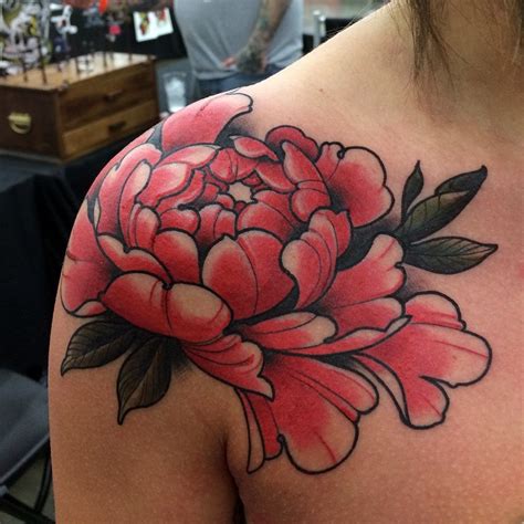 Peony tattoos are a beautiful flower tattoo designs. Peony Flower Shoulder Tattoo ~ Tattoo Geek - Ideas for ...