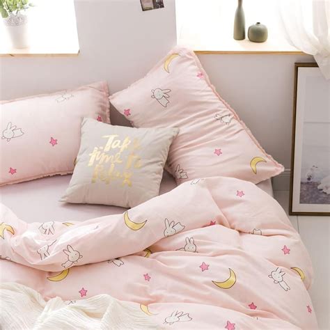 Kawaii sailor moon bedding sheet s13017. Bunny And Moon Bedding Set | Cute bed sheets, Cute ...