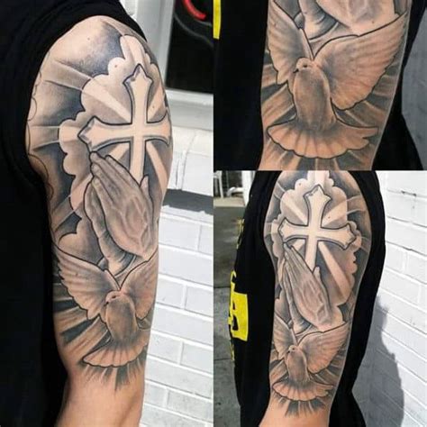 A small cross tattoo design on middle finger. Top 60 Best Cross Tattoos For Men - Photo Ideas And Designs