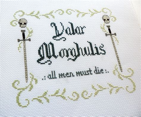 So many people i know are obsessed with them. Valar Morghulis - All Men Must Die Game of Thrones Cross ...