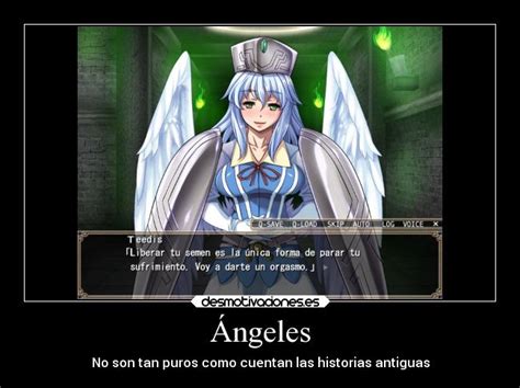 (para los que no sepan los juegos eroges son los juegos destinados a que los chicos puedan ligar con chicas. Ángeles | Desmotivaciones