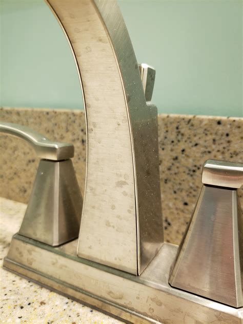 To clean brushed nickel bath fixtures. How do I get rid of these spots on my brushed nickel ...
