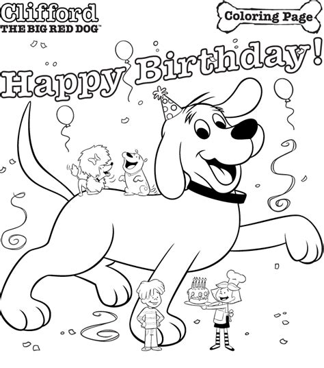 Growing up, birthday cakes were not a big part of our birthday celebrations, probably because my mom, who is an amazing cook, is not really a huge fan of. Clifford Coloring Pages . Clifford Birthday Party . PBS ...