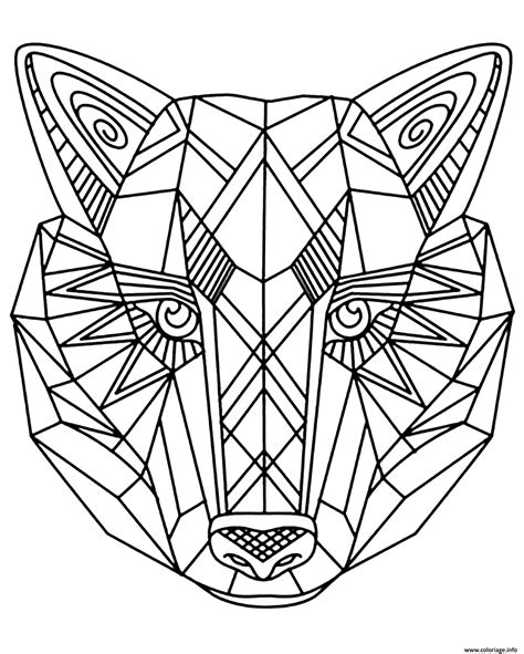 Mandala de loup / coloriage mandala cheval entre ces ressources que vous souhaite une pour ne plus avoir peur du loup ! Coloriage Loup 3d Motif Pour Adulte Dessin Loup à imprimer