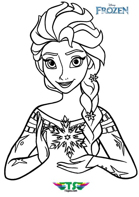 He is innocent, outgoing and loves all things summer. Beautiful Elsa Coloring Page - TSgos.com