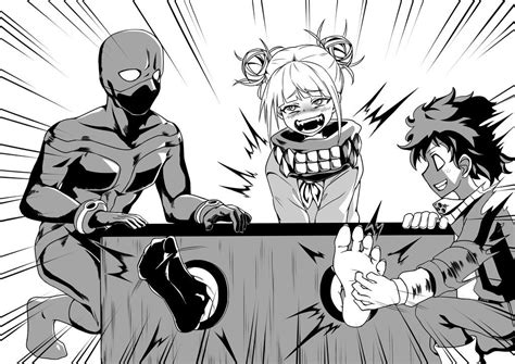 Hmph you should've won, i stated and she just chuckled. Tickle hell | Boku no Hero Academia | Pinterest | Hero and Anime