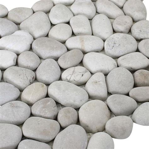 Keep in mind i use the term technique in jest. Rain Forest natural pebble tiles 5-Pack White 12-in x 12 ...