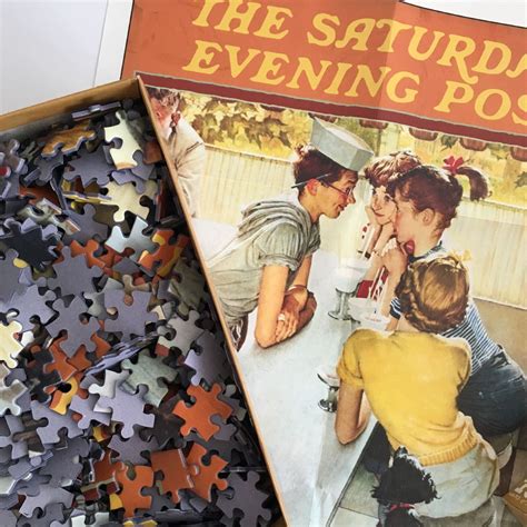 On november 8, 1978 norman rockwell died in his stockbridge home at the age of 84, leaving an unfinished painting on his easel. Vintage Puzzle The Saturday Evening Post Puzzle Norman ...