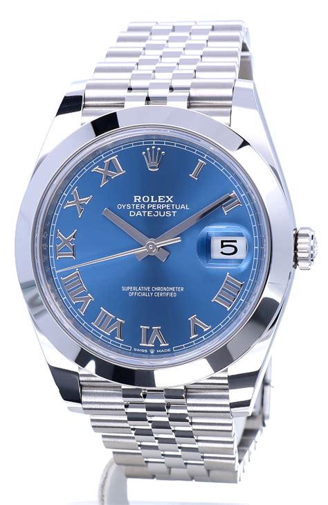 126234 version cadran bleu, bracelet jubilee, boite et carte de garantie rolex 5ans. Rolex Datejust II Jubilee Steel Roman Azzurro Blue Dial 41 ...