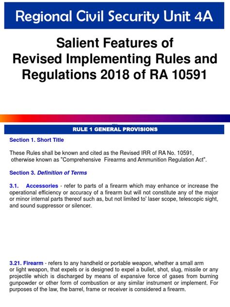 Check spelling or type a new query. IRR 2018 of RA 10591 | Firearms | Rifle | Free 30-day ...