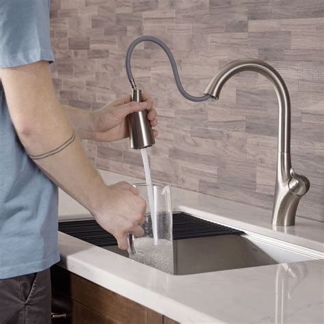 All kitchen and bathroom faucets are rated by the gpm flow (gallons per minute) at some pressure. Kraus KPF1674SFS Single Handle Kitchen Faucet with 1.8 GMP ...