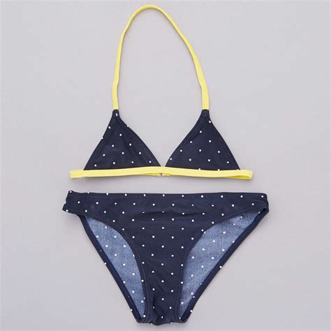 Cliquez pour acheter dès maintenant nos maillots de bain enfant. Maillot de bain pois Fille - bleu marine - Kiabi - 6,00€