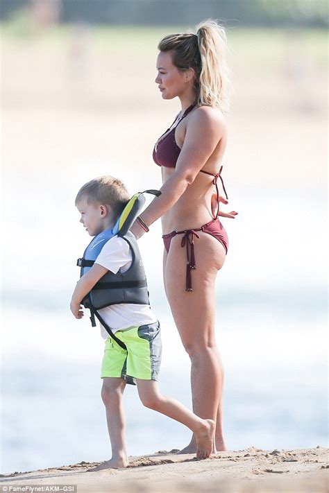 18 years old brunette, danni cole, home alone with her. Hilary Duff hits the beach in Hawaii with adorable son ...