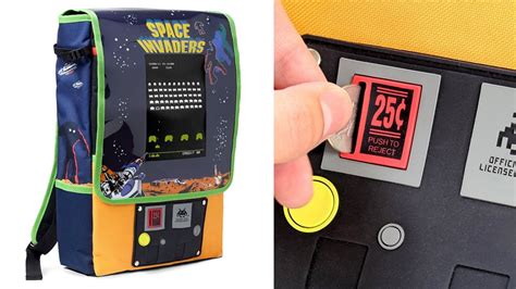 100,000 free coins x status bonus. This SPACE INVADERS Arcade Cabinet Backpack Has a Coin ...