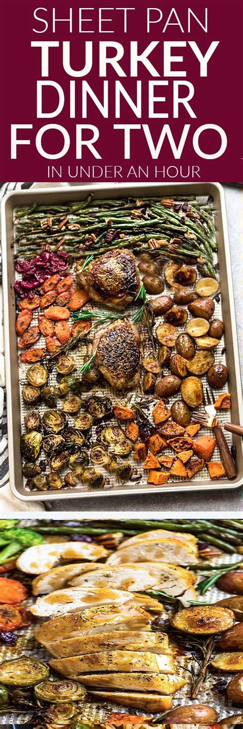 60 iconic christmas dinner recipes to fill out your whole menu. Sheet Pan Turkey Thanksgiving Dinner For Two - an easy and healthy one pan Thanksgiving (or ...