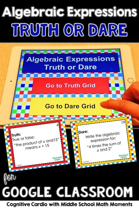 Activities for translating algebraic expressions. Are you looking for a fun math activity for your middle ...