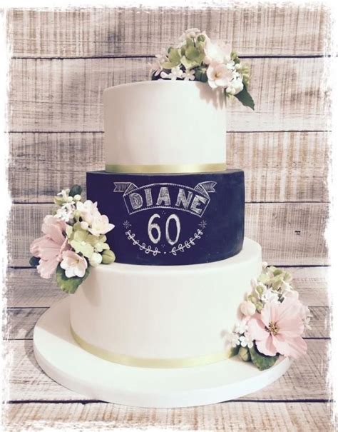 Simple cake for 60th birthday - Cake by EG | Cukrové ...