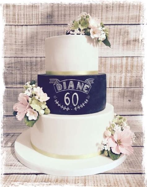 A 60th birthday is a significant milestone which deserves great celebrations. Simple cake for 60th birthday - Cake by EG | Cukrové ...