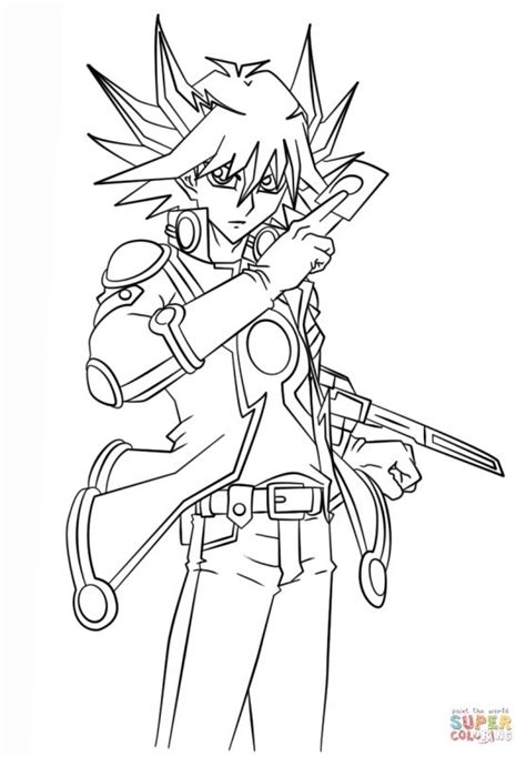 If you want more quality coloring pictures, please select the large size button. Yusei Fudo From Yu-Gi-Oh Free Printable Yugioh Dark ...