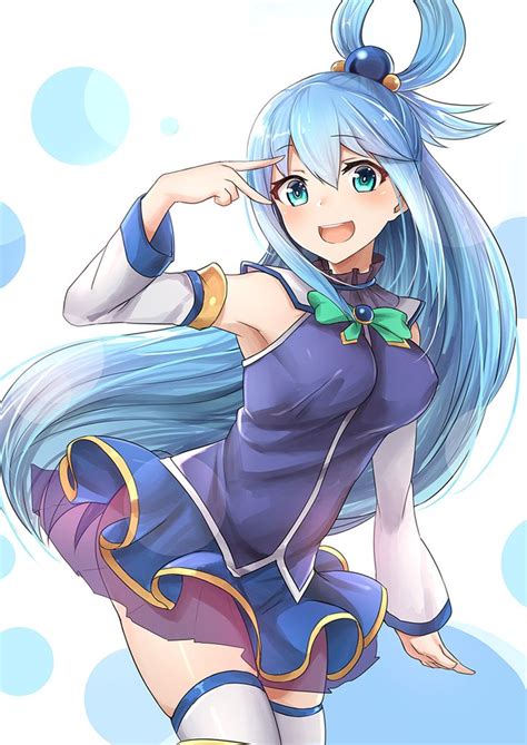 Aqua is a character of japanese light novel series and anime konosuba. "Aqua" | Konosuba, Garotos anime e Anime