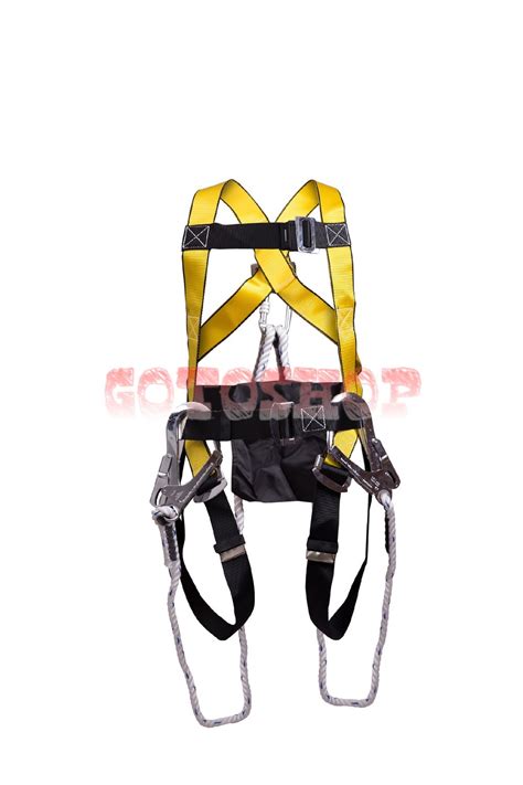 * single lanyard also available. Jual Full Body Harness Double Lanyard Big Hook Safety Belt ...