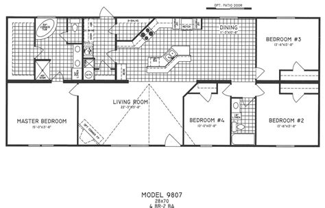 32x82 4 bed 2 bath with living room and den this home has it all! 2 Bedroom 2 Bath Single Wide Mobile Home Floor Plans ...