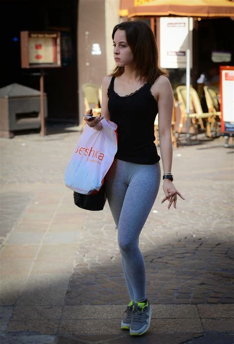 Teen in leggings tight pants fingering. Sexy girls on the street, girls in jeans, spandex and ...
