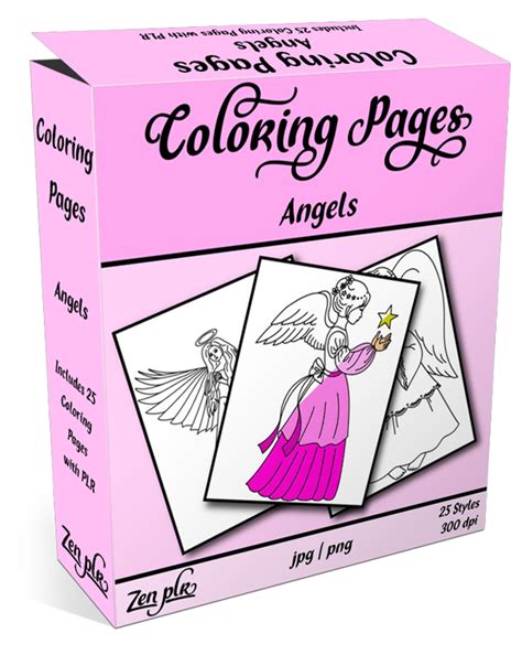 By getting this coloring pack, you can jump ahead of the game: Angels Coloring Pages PLR Pack - Zen PLR