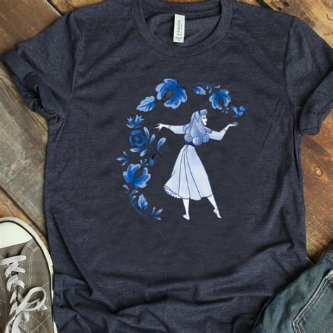 Disney diehards, this one is for you—and you only. Original Sleeping Beauty Princess Aurora Blue Flowers ...