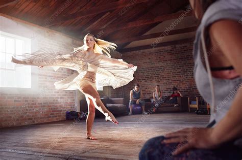 Running cloudflare config with graceful shutdown. Graceful dancer dancing in studio - Stock Image - F017 ...