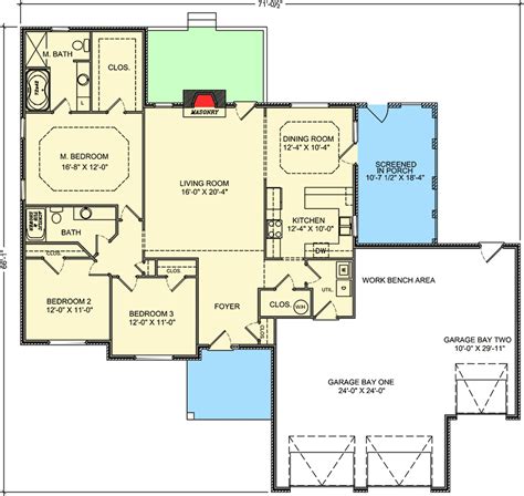 Brick ranch style house plans painted brick ranch style from brick ranch home plans. Lovely Brick Ranch House Plan - 77618FB | Architectural ...