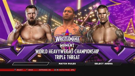 Leading into wrestlemania 30, the daniel bryan vs. WWE 2K14 - Daniel Bryan vs Batista vs Randy Orton ...