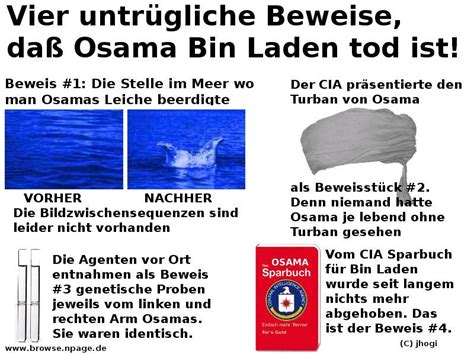 Osama bin laden wurde 2011 bei einem einsatz der navy seals getötet. Osama Bin Laden ist TOT ! - Seite 14