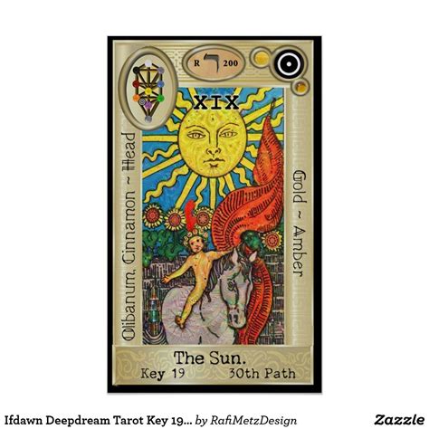 Choose from up to 5 unique, high quality paper types to meet your creative or business needs. Ifdawn Deepdream Tarot Key 19 ~ The Sun Poster | Zazzle ...