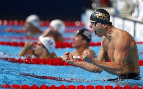 Swimming out in lane 7 in the final, manaudou had a time of 21.34 and finished ahead of cullen jones and favorite césar cielo, the defending champion and world record holder. Cesar Cielo Filho takes gold medal at FINA World ...