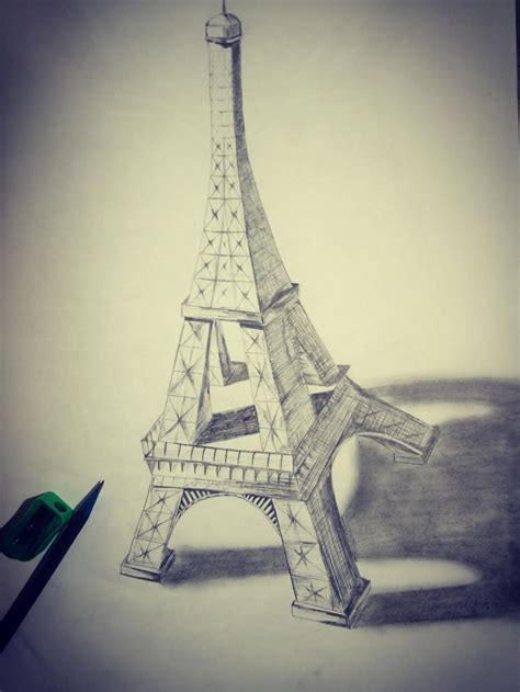 The design of eiffel tower had drawn criticism from many celebrities of that time, including some most important figures. Eiffel tower 3d pencil sketch | Eiffel tower, 3d pencil ...