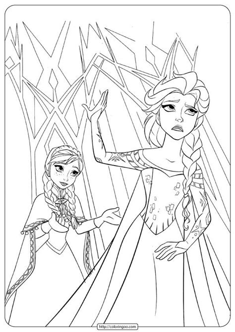 Born with icy magical powers elsa is powerful yet as she grows fear infests her heart with her childhood experience with the magical power over her lovely little sister anna. Printable Disney Frozen Anna - Elsa Printable Coloring ...