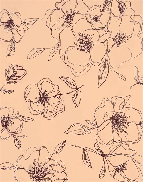 20 beautiful vistaprint wedding programs inspiration. Floral Line Drawing, Pink, Pattern | Floral drawing ...